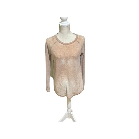 American Eagle Woman’s Med Tie Dye  Long Sleeve Waffle Print Top - Picture 7 of 8